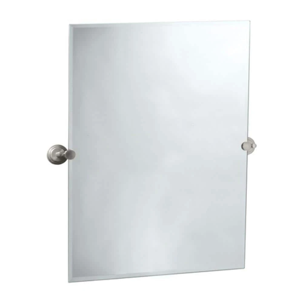 Gatco Marina 23-1/2 x 31-1/2 in. Wall Mount Rectangular Frameless Mirror in Satin Nickel 1 Gatco Marina 23-1/2 x 31-1/2 in. Wall Mount Rectangular Frameless Mirror in Satin Nickel