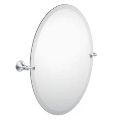 Moen Glenshire® 26 x 22-13/16 in. Zinc-Glass Oval Tilt Mirror in Polished Chrome