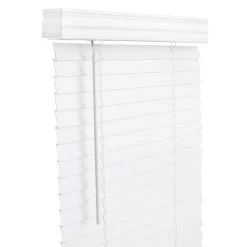 Lotus & Windoware, Inc. 24-1/2 x 72 in. Faux Wood Cordless Blind in White