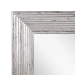 Signature Hardware Moorcroft 29-1/4 x 29-1/4 x 3-1/2 in. Square Decorative Vanity Mirror in Antique Silver Powder Coat -Lotus & Windoware, Inc. Shop Query 1390