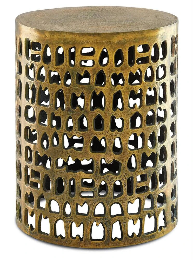 Currey and Company Accent Table in Antique Gold 1 Currey and Company Accent Table in Antique Gold