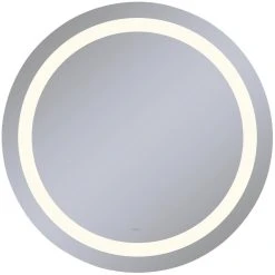 Robern Vitality 40 in. 2700K Anodized Aluminum Frameless Round Mirror with Light Inset