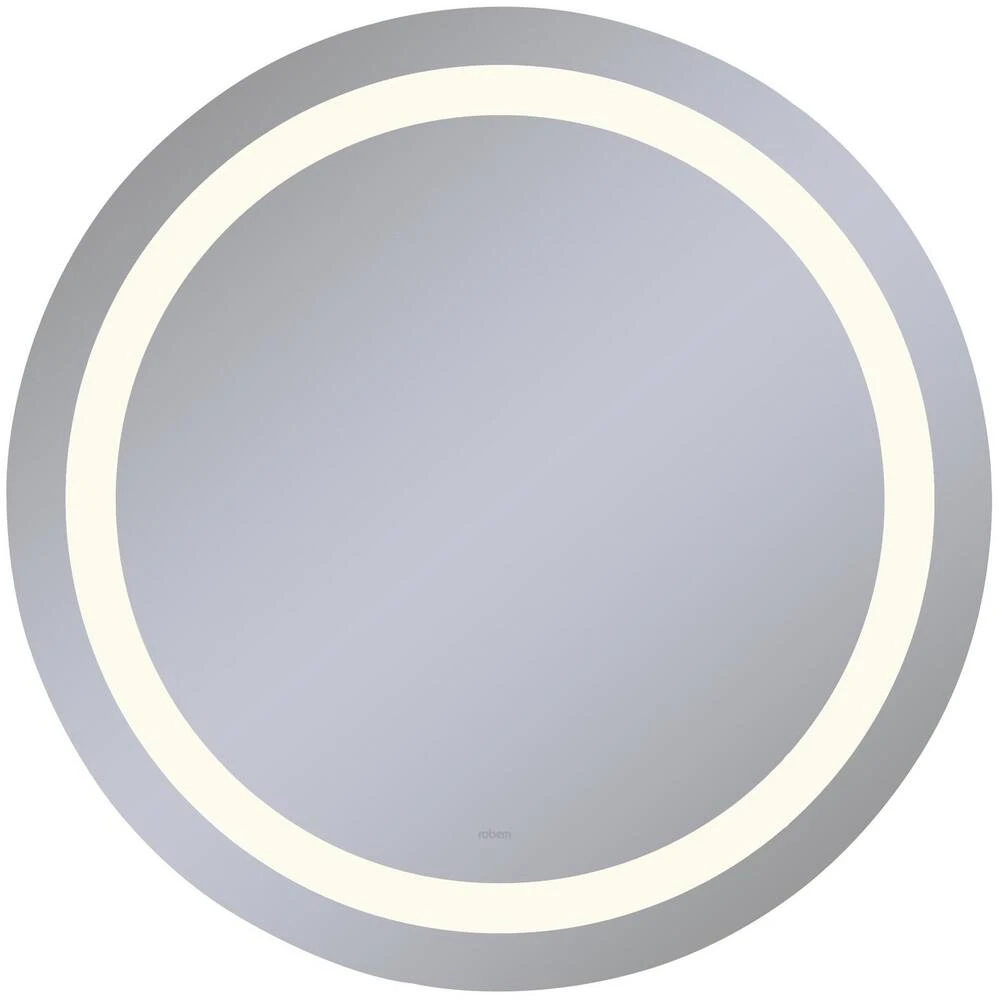 Robern Vitality 40 in. 2700K Anodized Aluminum Frameless Round Mirror with Light Inset 1 Robern Vitality 40 in. 2700K Anodized Aluminum Frameless Round Mirror with Light Inset