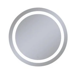 Robern Vitality 40 in. 4000K Anodized Aluminum Frameless Round Mirror with Light Inset