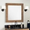 Signature Hardware Maysville 34 in. Square Vanity Mirror in Grey Wash