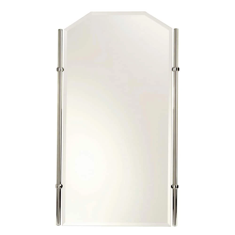 Ginger USA Empire 36 x 26 in. Large Framed Mirror in Polished Nickel 1 Ginger USA Empire 36 x 26 in. Large Framed Mirror in Polished Nickel