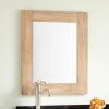 Signature Hardware Bastian 24 in. Teak Vanity Mirror in Whitewash