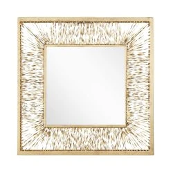 Signature Hardware Emsdale 30 x 30 x 1/2 in. Square Decorative Vanity Mirror in Gold Leaf
