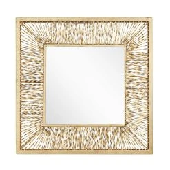 Signature Hardware Emsdale 30 x 30 x 1/2 in. Square Decorative Vanity Mirror in Gold Leaf -Lotus & Windoware, Inc. Shop Query 1497