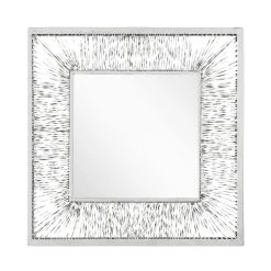 Signature Hardware Emsdale 30 x 30 x 1/2 in. Square Decorative Vanity Mirror in Silver Leaf