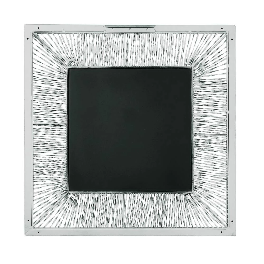 Signature Hardware Emsdale 30 x 30 x 1/2 in. Square Decorative Vanity Mirror in Silver Leaf 2 Signature Hardware Emsdale 30 x 30 x 1/2 in. Square Decorative Vanity Mirror in Silver Leaf - Image 2