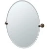 Gatco Tiara 32 x 24 in. Frameless Oval Mirror in Oil Rubbed Bronze