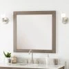 Signature Hardware Fallbrook 34 in. Rectangular Vanity Mirror in Ash Brown
