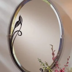 Hubbardton Forge 32 x 22 in. Oval Mirror in Black