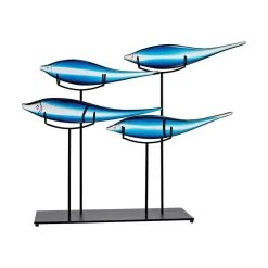 Elk Home Tultui Table Art in Ice Blue