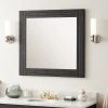 Signature Hardware Ansel 36 in. Rectangular Vanity Mirror in Rustic Black