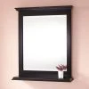Signature Hardware Caitlyn 23-5/8 in. Wood Vanity Mirror in Black