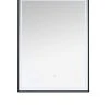 James Martin Vanities 23-5/8 in. Rectangular LED Mirror in Matte Black