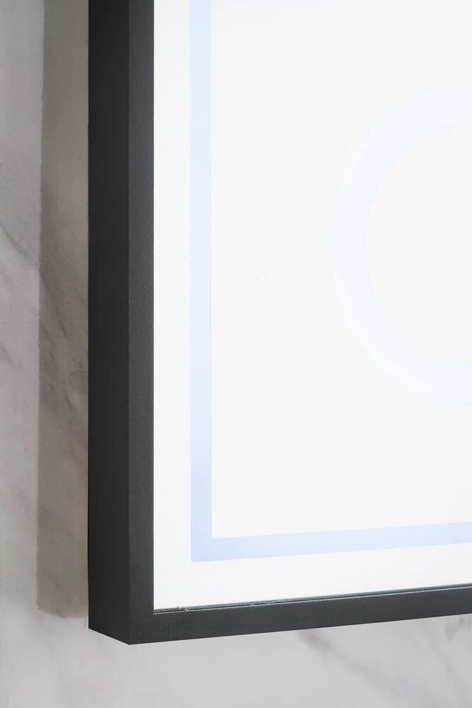 James Martin Vanities 23-5/8 in. Rectangular LED Mirror in Matte Black 3 James Martin Vanities 23-5/8 in. Rectangular LED Mirror in Matte Black - Image 3