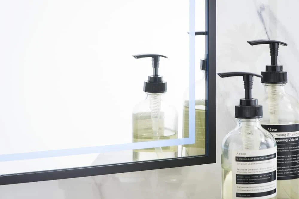 James Martin Vanities 23-5/8 in. Rectangular LED Mirror in Matte Black 6 James Martin Vanities 23-5/8 in. Rectangular LED Mirror in Matte Black - Image 6