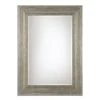 Hallmar 26 in. Solid Wood Frame Mirror in Silver Leaf