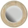Capital Lighting 30 x 30 in. Round Mirror in White Washed Wood with Gold Leaf