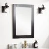 Signature Hardware Fallbrook 22-1/8 in. Rectangular Vanity Mirror in Black (Set of 2)