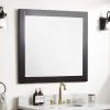 Signature Hardware Fallbrook 34 in. Rectangular Vanity Mirror in Black (Set of 2)