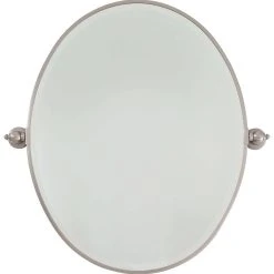 Minka Lavery Oval Pivoting Mirror in Brushed Nickel