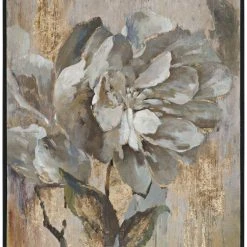 Uttermost Company Dazzling 51-19/50 x 41-19/50 in. Floral Wall Art in Satin Black