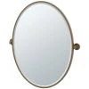 Gatco Cafe Suite 29 x 33 in. Framed Large Oval Mirror in Satin Nickel