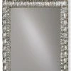 Currey and Company Abalone 21 x 34 in. Wood and Shell Wall Mount Rectangular Mirror in Natural and Mirror