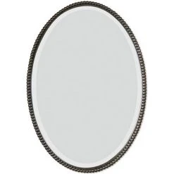 Uttermost Company 32 x 22 in. Beveled Oval Mirror in Oil Rubbed Bronze