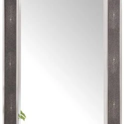 James Martin Vanities Element 28 in. Mirror, Silver with Charcoal