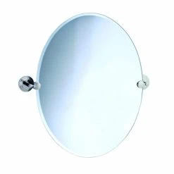 Gatco Marina 24 x 32 in. Frameless Oval Mirror in Polished Chrome