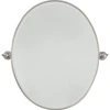 Minka Lavery 19-1/2 x 24-1/2 in. Oval Framed Mirror in Brushed Nickel