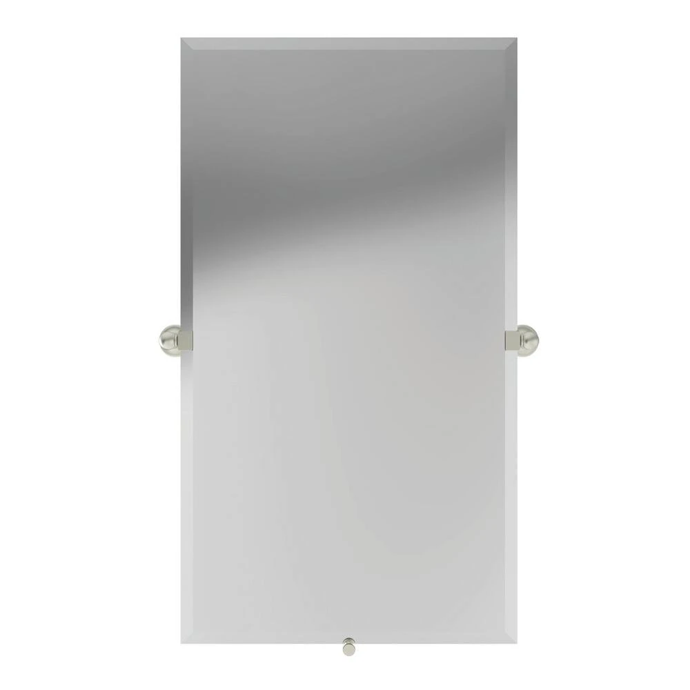 24 x 37 in. Glass and Brass Large Frameless Mirror 1 24 x 37 in. Glass and Brass Large Frameless Mirror