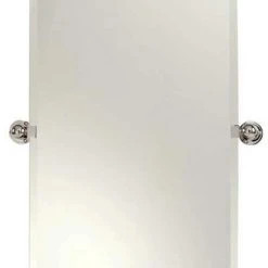 City 212 20 in. Large Frameless Mirror in Polished Chrome