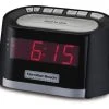 Hamilton Beach Brands Plastic Clock Radio in Black