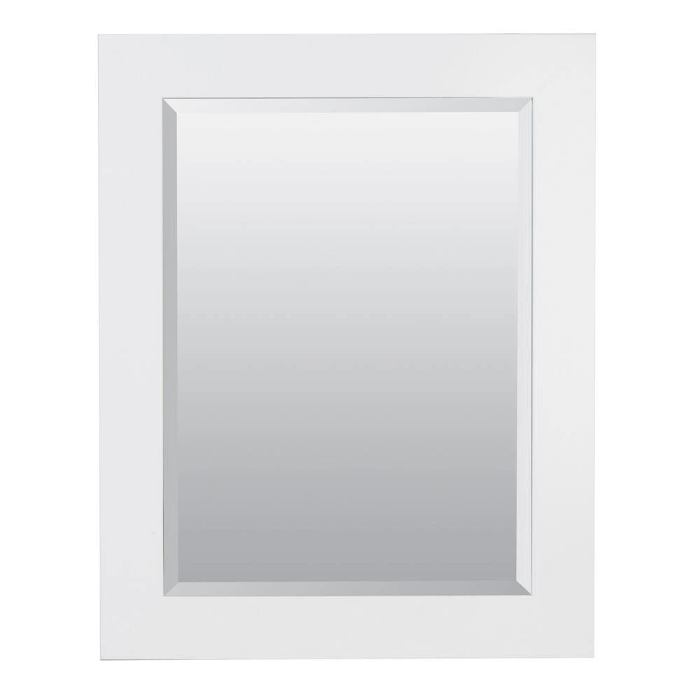 American Pride 29 x 41 in. Decorative MDF Framed Beveled Mirror in White 1 American Pride 29 x 41 in. Decorative MDF Framed Beveled Mirror in White