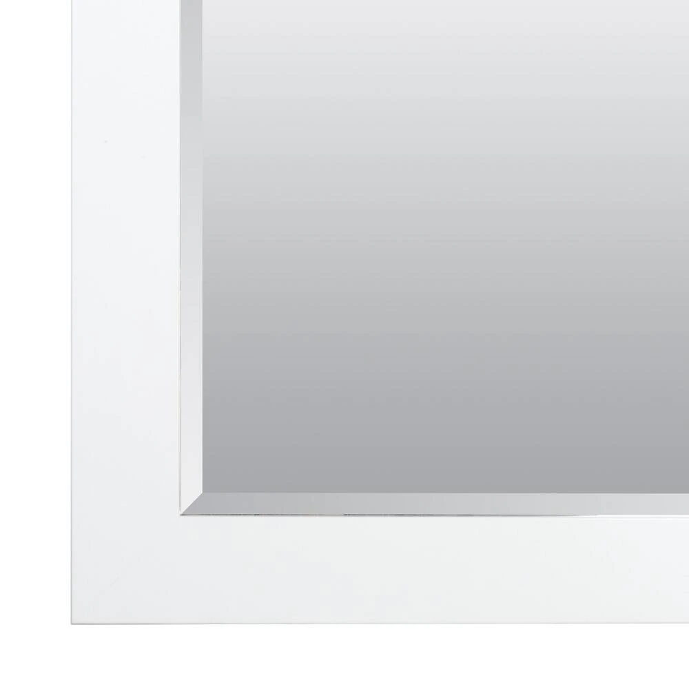 American Pride 29 x 41 in. Decorative MDF Framed Beveled Mirror in White 2 American Pride 29 x 41 in. Decorative MDF Framed Beveled Mirror in White - Image 2