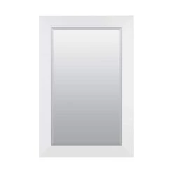 American Pride 24 x 36 in. Beveled Edge Framed Mirror in White