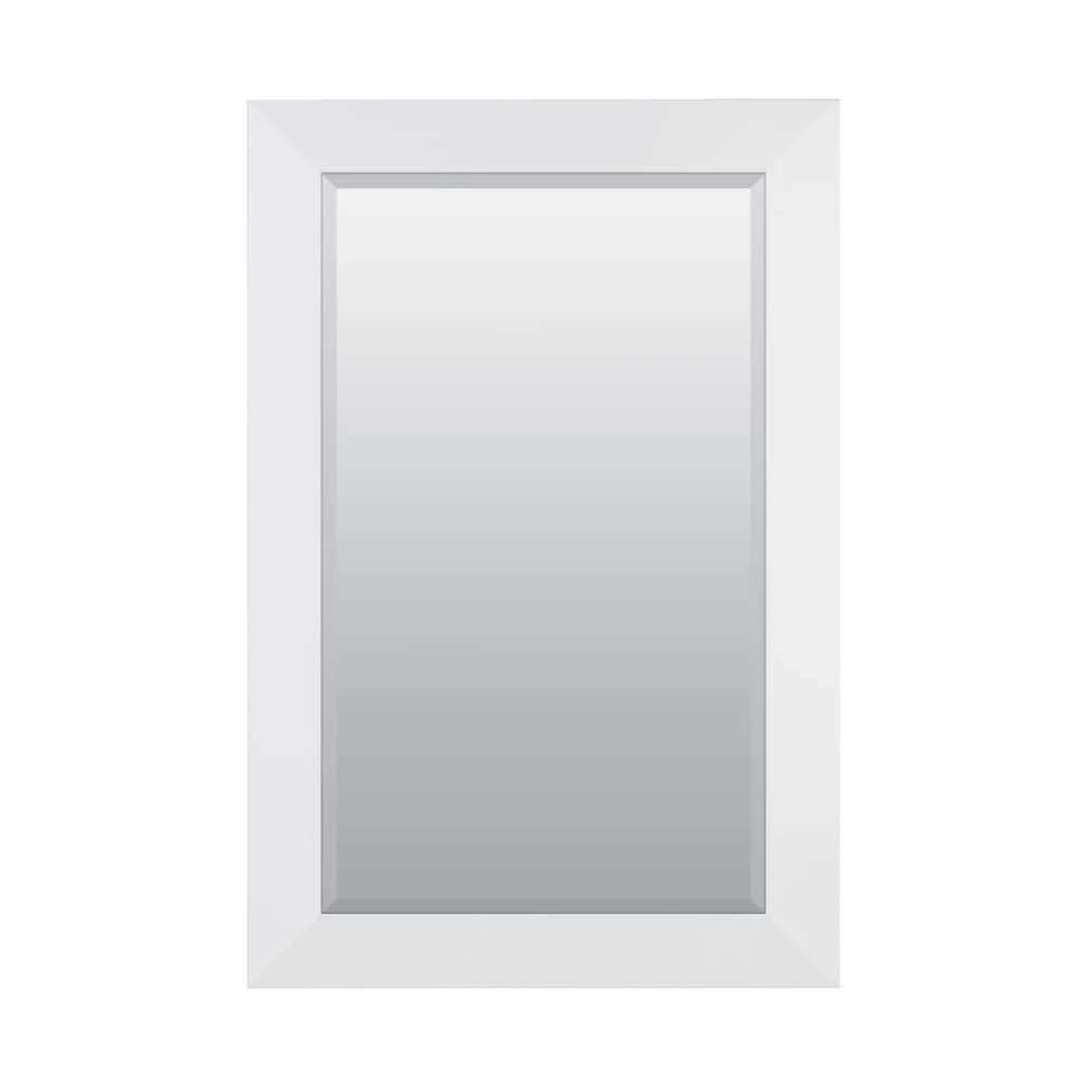American Pride 24 x 36 in. Beveled Edge Framed Mirror in White 1 American Pride 24 x 36 in. Beveled Edge Framed Mirror in White