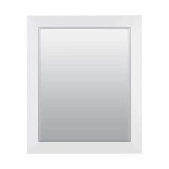 American Pride 36 x 36 in. Beveled Edge Framed Mirror in White