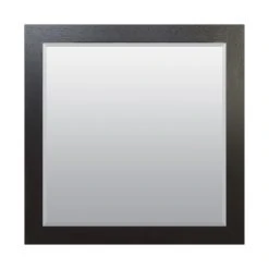 American Pride 36 x 36 in. Beveled Edge Framed Mirror in Espresso