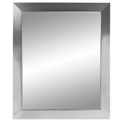 Jensen 36 x 30 in. Framed Mirror in Satin Nickel