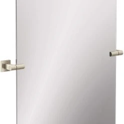 Moen Triva 27-7/16 x 36 in. Mirror with Decorative Hardware in Brushed Nickel