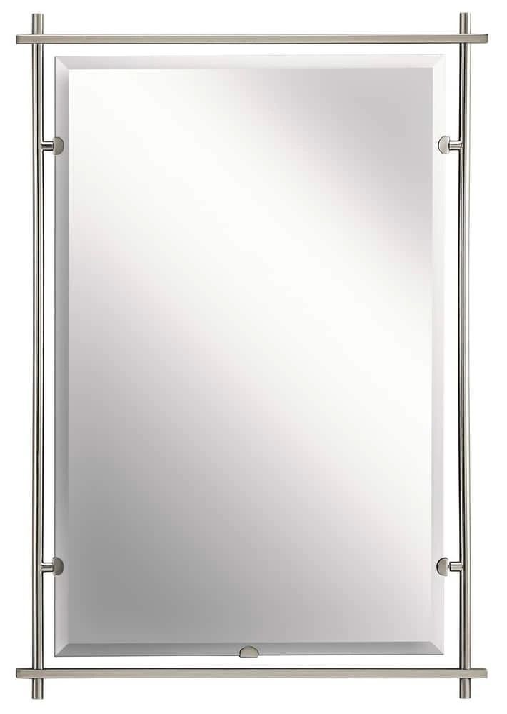Kichler Lighting Eileen 26 x 38 in. Mirror in Brushed Nickel 1 Kichler Lighting Eileen 26 x 38 in. Mirror in Brushed Nickel