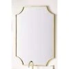 Signature Hardware Ulric 23-7/8 in. Scalloped Rectangular Mirror in Gold Leaf