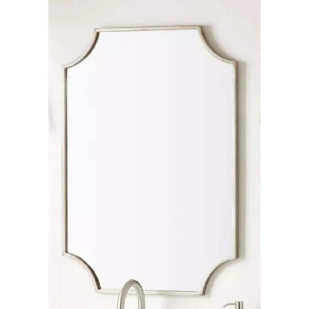 Signature Hardware Ulric 23-7/8 in. Iron Vanity Mirror in Antique Silver 1 Signature Hardware Ulric 23-7/8 in. Iron Vanity Mirror in Antique Silver